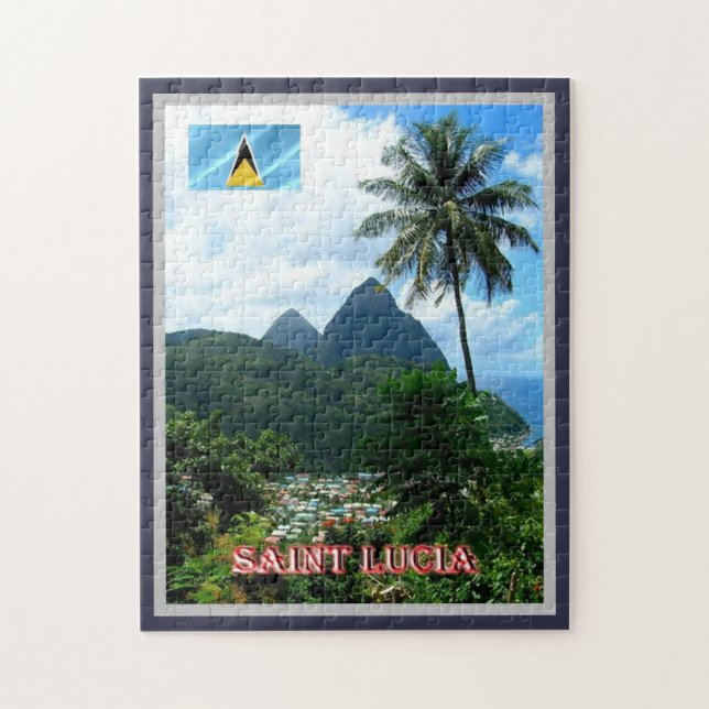 Saint Lucia - Panorama - Puzzle (Vertikal)