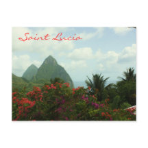 Saint Lucia Pitons Postcard