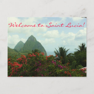 Saint Lucia Pitons Wedding Welcome Bag Hinweis Postkarte