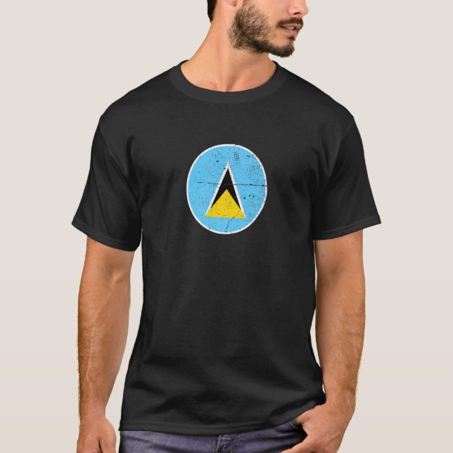 Saint Lucia Proud Saint Lucian Flag  1 T-Shirt (Vorderseite)
