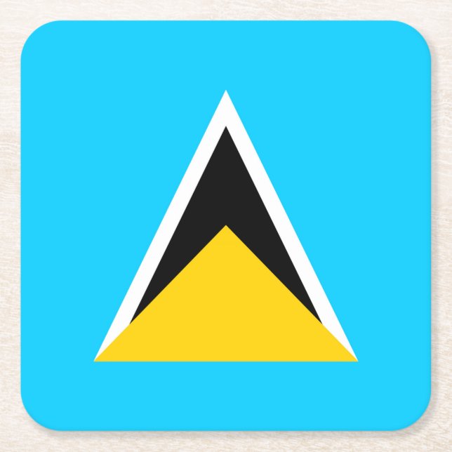 Saint Lucia Rechteckiger Pappuntersetzer (Vorderseite)