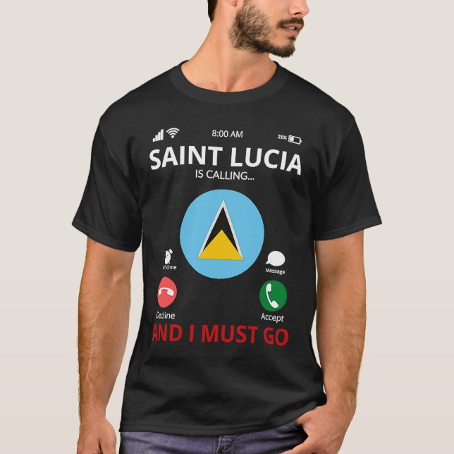 Saint Lucia ruft T-Shirt (Vorderseite)