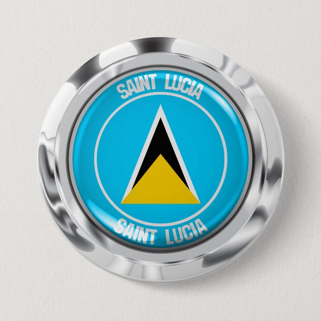Saint Lucia RundEmblem Button (Vorderseite)
