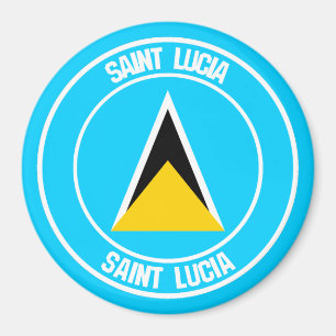 Saint Lucia RundEmblem Magnet