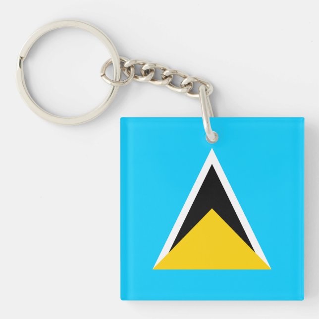 Saint Lucia Schlüsselanhänger (Vorderseite)