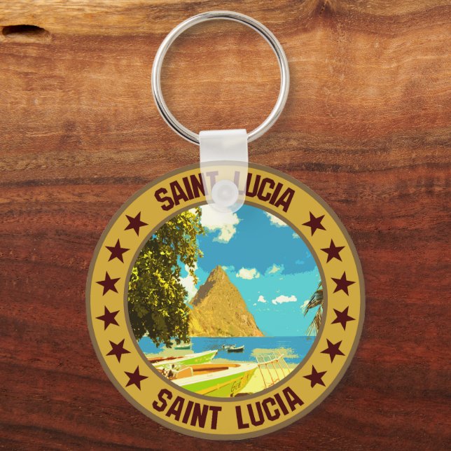 Saint Lucia Schlüsselanhänger (Vorderseite)