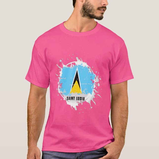 Saint Lucia Splash T-Shirt (Vorderseite)
