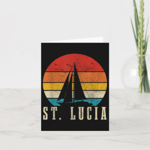 Saint Lucia Vintage Segeln Karibik Souvenir Sai Karte