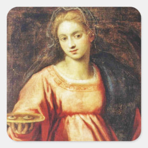 Saint Lucia von Schweden Quadratischer Aufkleber