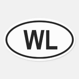 Saint Lucia "WL" Ovaler Aufkleber