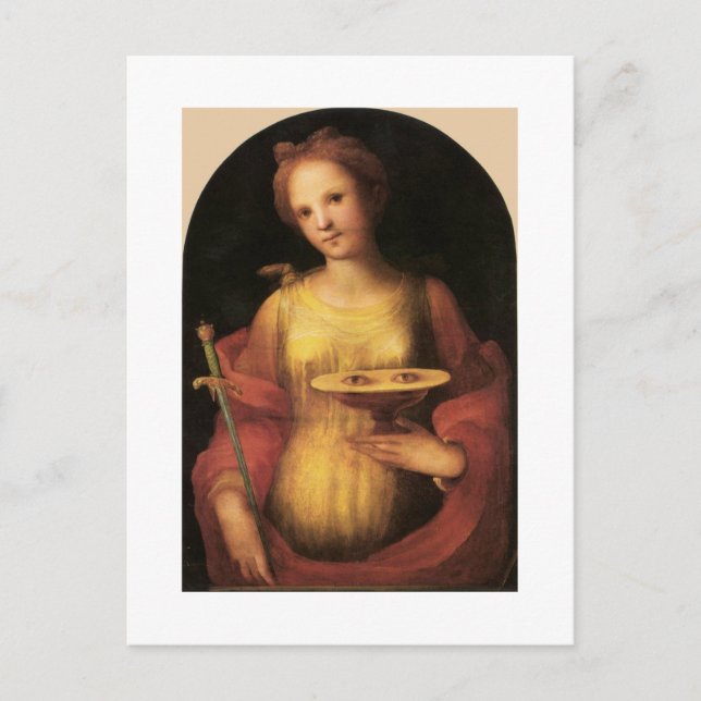 Saint Lucy by Domenico Beccafumi, 1521 Postkarte (Vorderseite)