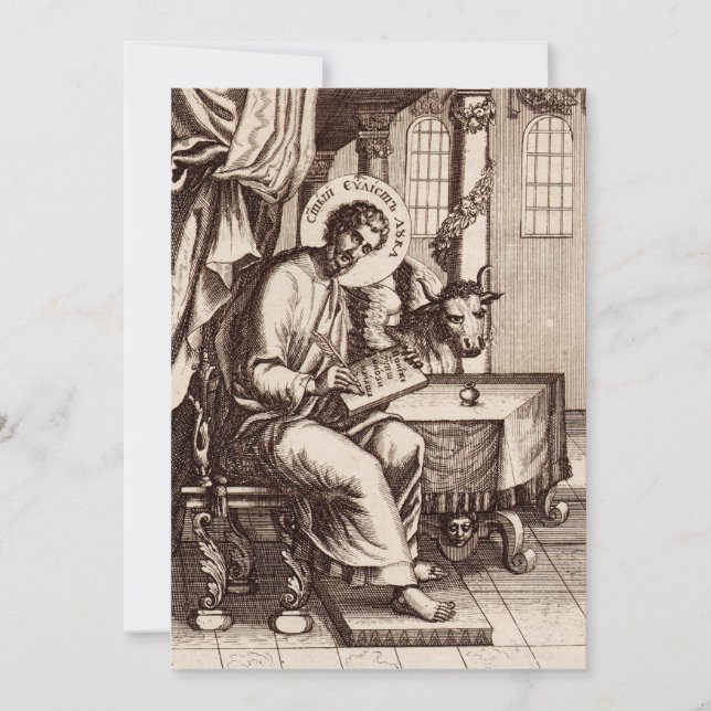 Saint Luke, Evangelist und Apostel Einladung (Vorderseite)