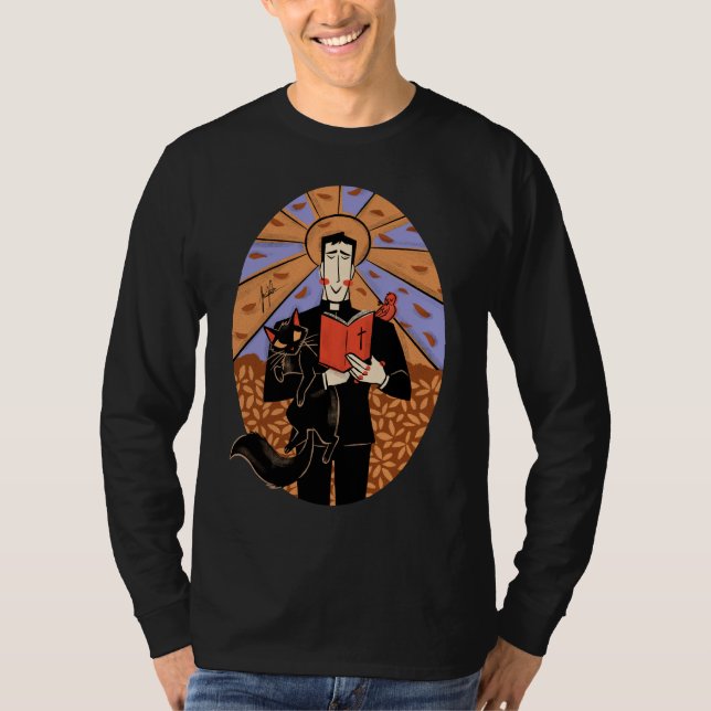 Saint Luke Men's Long Sleeve Black T-Shirt (Vorderseite)