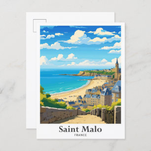 Saint Malo Frankreich Kunst, Dichtung und Musik Postkarte