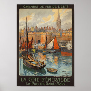 Saint Malo Frankreich - Vintages französisches Rei Poster