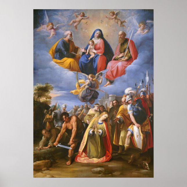 Saint Margaret, Cavaliere d'Arpino Kunstposter Poster (Vorne)