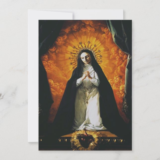 Saint Margaret Mary Alacoque Dankeskarte (Vorderseite)