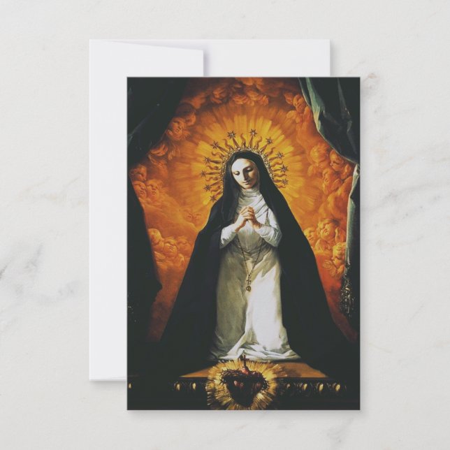 Saint Margaret Mary Alacoque Dankeskarte (Vorderseite)