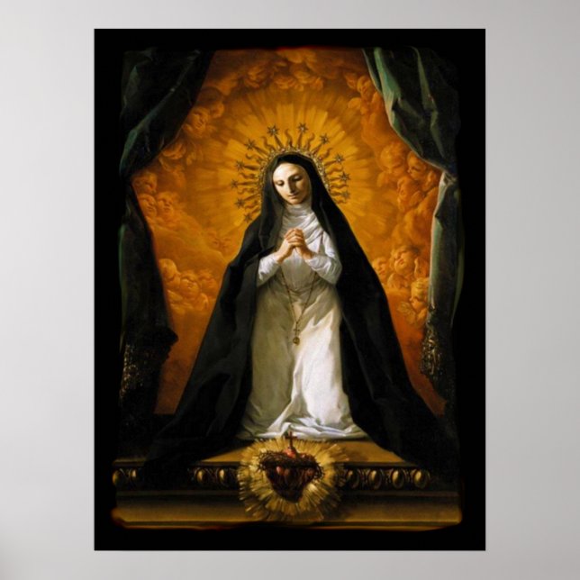 Saint Margaret Mary Alacoque Herz - Giaquinto Poster (Vorne)