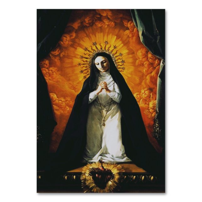 Saint Margaret Mary Alacoque Tischnummer (Vorderseite)