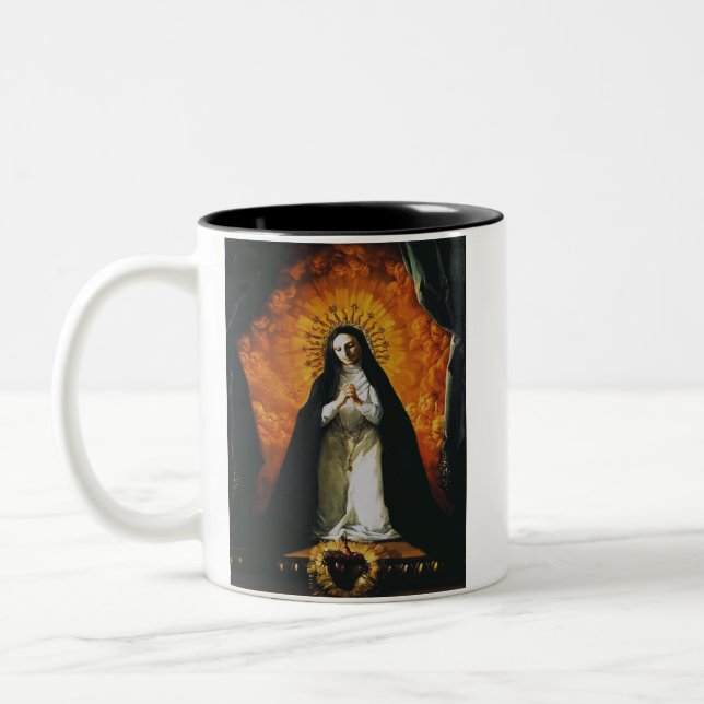 Saint Margaret Mary Alacoque Zweifarbige Tasse (Links)