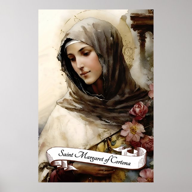 Saint Margaret von Cortona Poster (Vorne)
