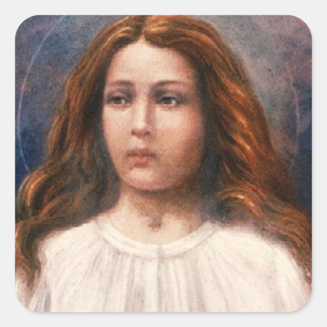 Saint Maria Goretti Quadratischer Aufkleber (Vorderseite)