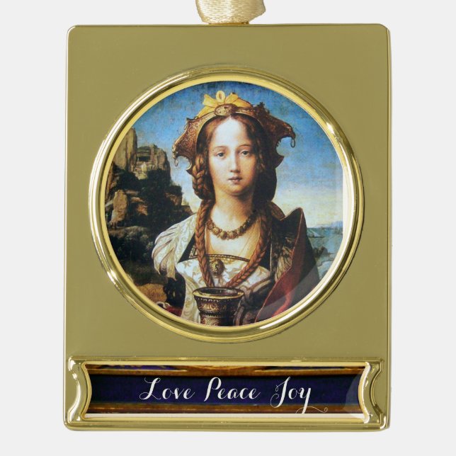 SAINT MARIA MAGDALENE Banner-Ornament GOLD (Vorderseite)