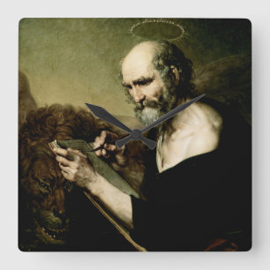 Saint Mark, Evangelist Quadratische Wanduhr