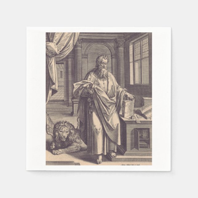 Saint Mark, Evangelist Serviette (Vorderseite)
