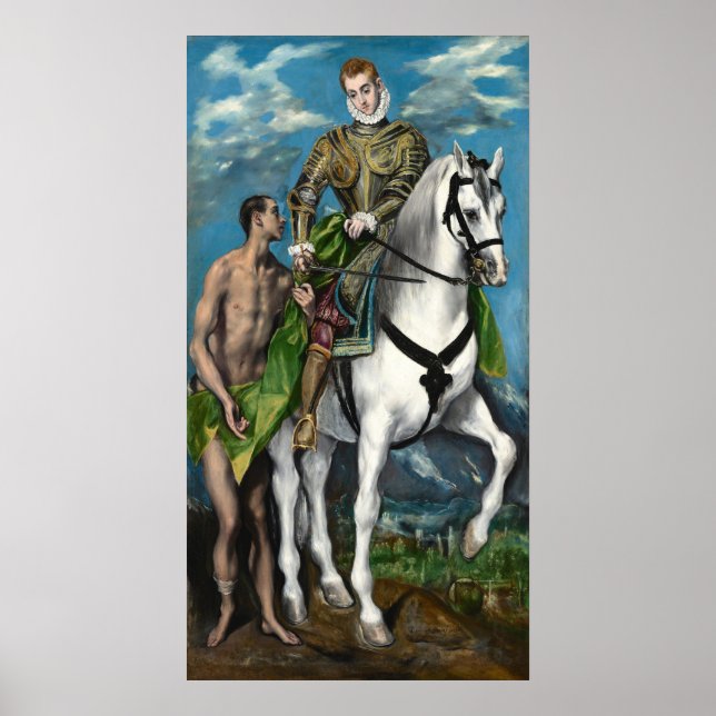 Saint Martin - El Greco, griechisches Kunstposter Poster (Vorne)