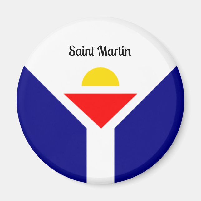 Saint Martin Flag Magnet (Vorne)