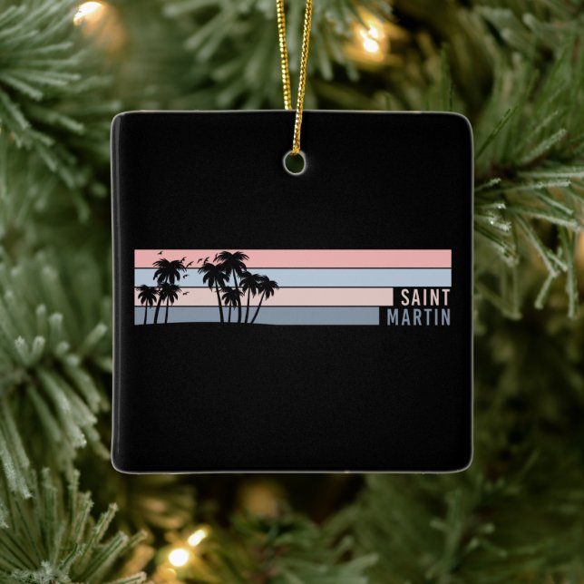 Saint Martin St Maarten Island Keramikornament (Baum)