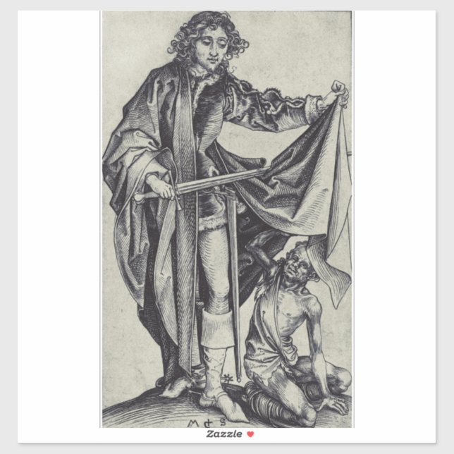 Saint Martin von Tours Aufkleber (Blatt)