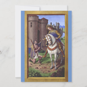 Saint Martin von Tours schneidet seinen Mantel in Einladung