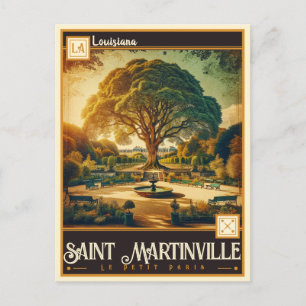 Saint Martinville, Louisiana Antik Postkarte
