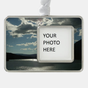 Saint Mary Lake I im Glacier-Nationalpark Rahmen-Ornament Silber