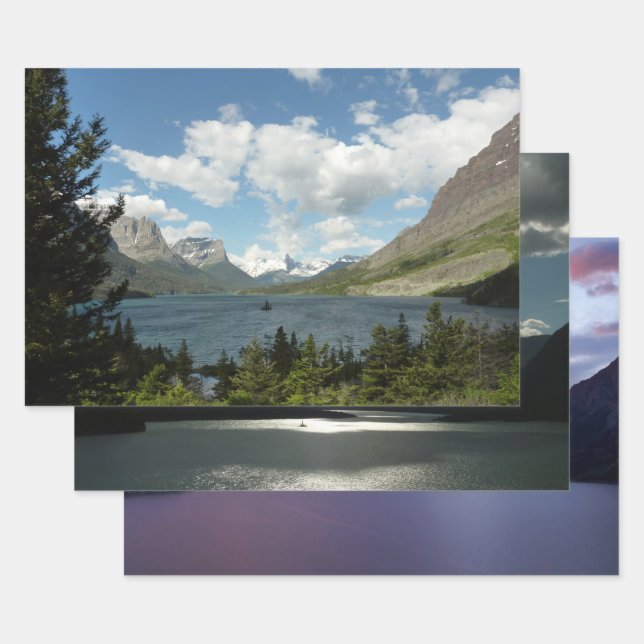 Saint Mary Lake II am Glacier National Park Geschenkpapier Set (Set)