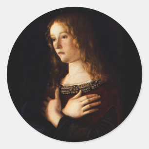 Saint Mary Magdalene - Bellini Runder Aufkleber