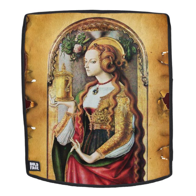 SAINT MARY MAGDALENE Brown Parchment Rucksack (Abnehmbare Front)
