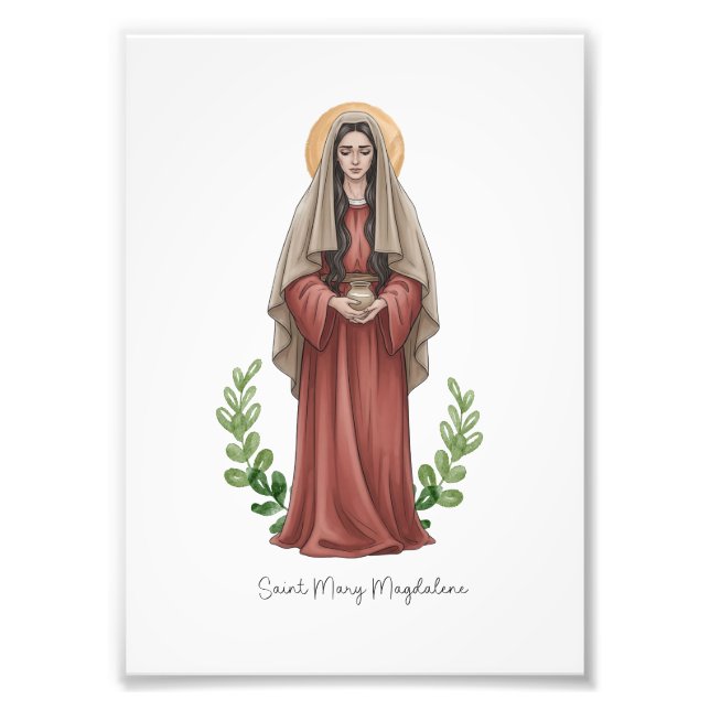 Saint Mary Magdalene, Catholic Saint Print Fotodruck (Vorne)
