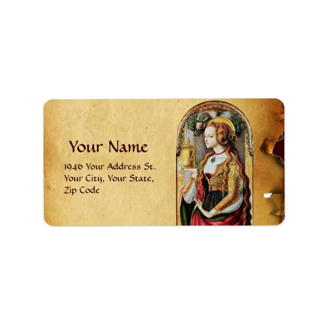 SAINT MARY MAGDALENE Parchment Adressaufkleber (Vorne)