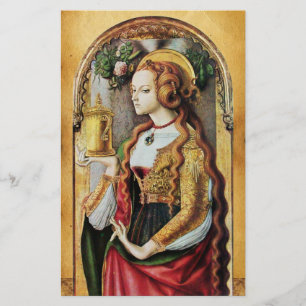 SAINT MARY MAGDALENE PARCHMENT BRIEFPAPIER