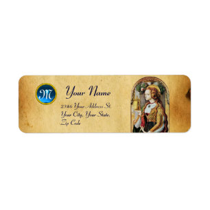 SAINT MARY MAGDALENE Parchment Gemstone Monogramm
