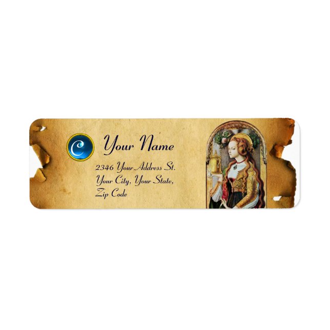 SAINT MARY MAGDALENE Parchment Gemstone Monogramm (Vorne)