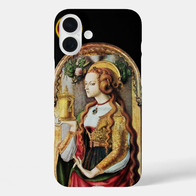 SAINT MARY MAGDALENE Ruby Gem Monogram ,Black Case-Mate iPhone Hülle (Rückseite)