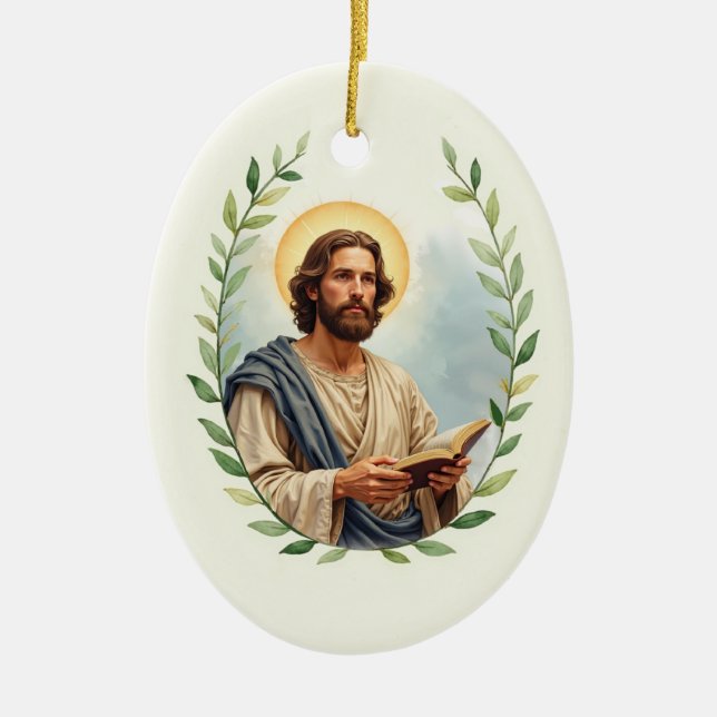 Saint Matthew God's Peace and Blessings Scripture Keramik Ornament (Vorne)