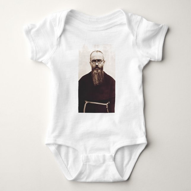 Saint Maximilian Kolbe polnischer katholischer Pri Baby Strampler (Vorderseite)