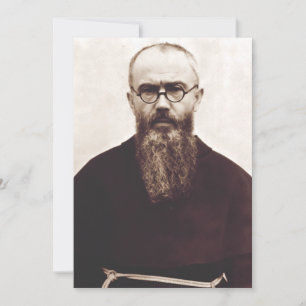 Saint Maximilian Kolbe polnischer katholischer Pri Feiertagskarte