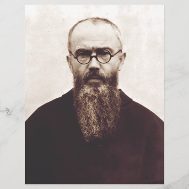 Saint Maximilian Kolbe polnischer katholischer Pri Flyer (Vorne)